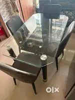 Glass made dinning table