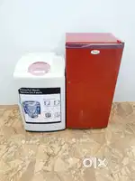 Samsung top load washing machine & whirlpool red colour single door