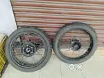 Royal Enfield classic 350 Reborn dual disk spokes wheel rim (85% Tyre)