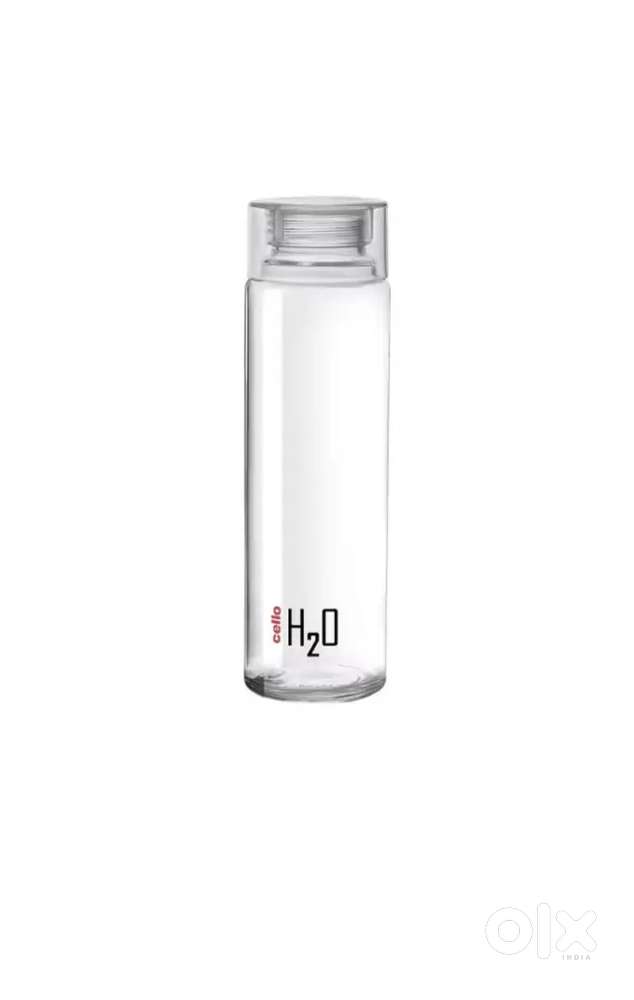 Cello Glass H2O Fridge Water Bottle with Plastic Cap920ml, Transparent