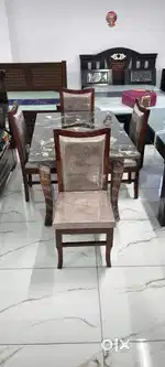 4 seater trending dining with italian tile in STARF FURNITURE