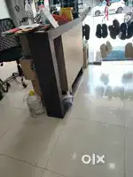 Cash counter and long table suitable for shops and glass also 12 mm