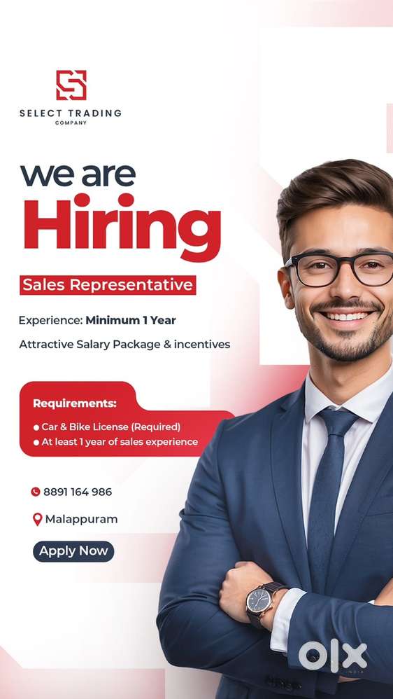 Vacancy for Sales Representatives