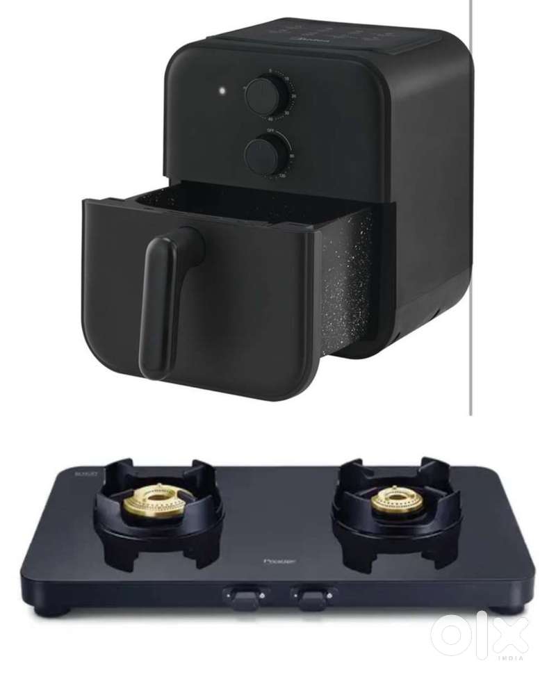 New 2 burner glass top stove & New airfryer