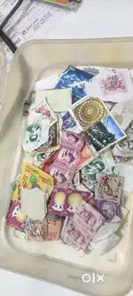 Box of old stamps