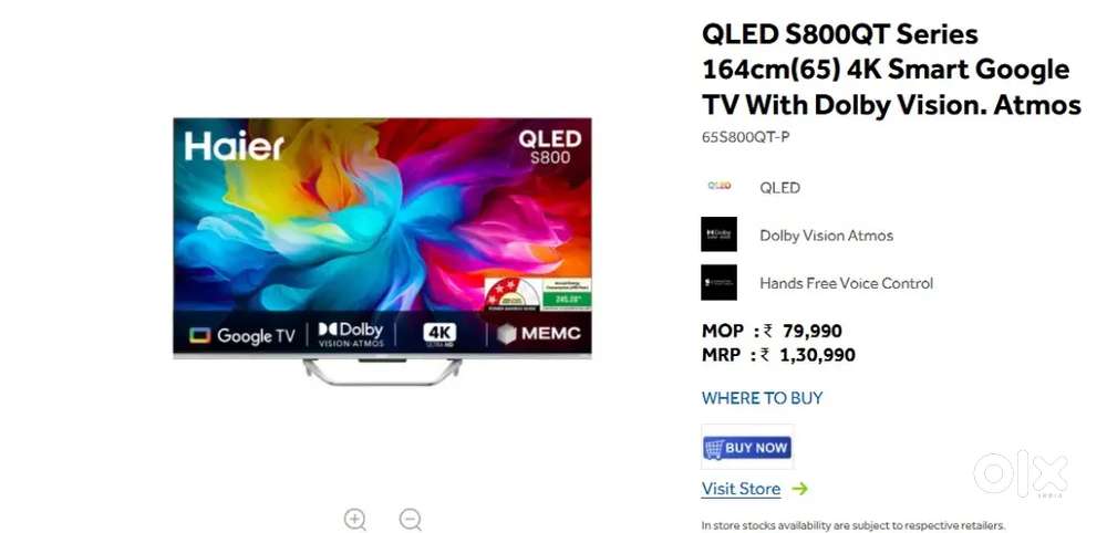 64 Inch QLED brand new TV for sale