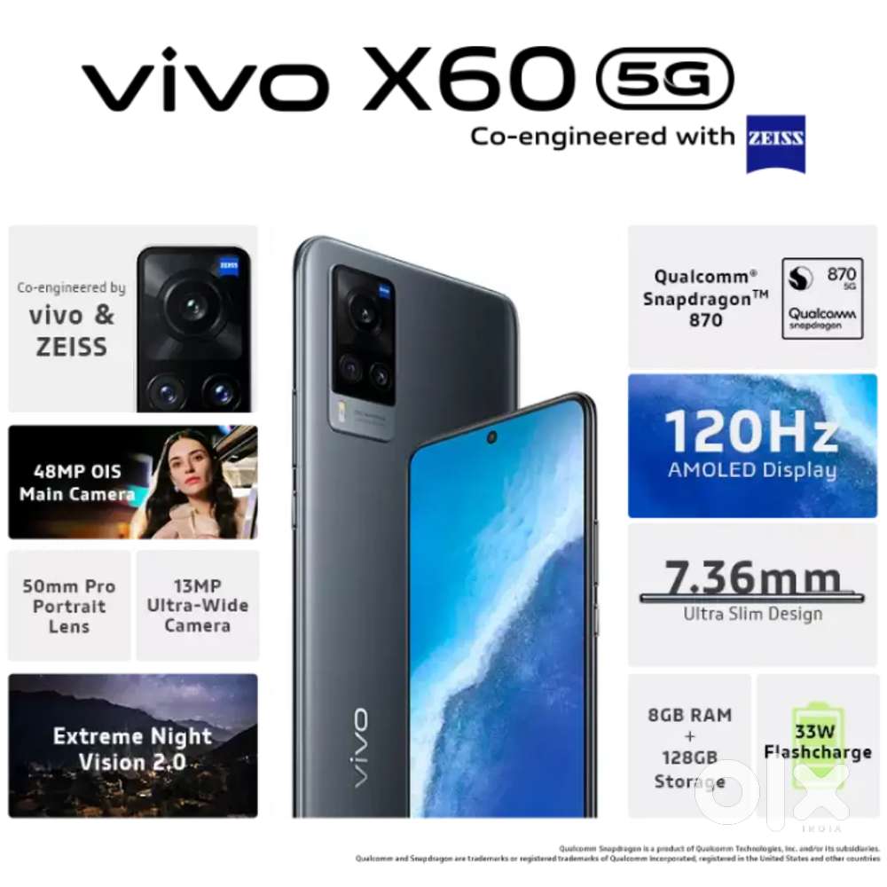Vivo X60 5G  8+8/128