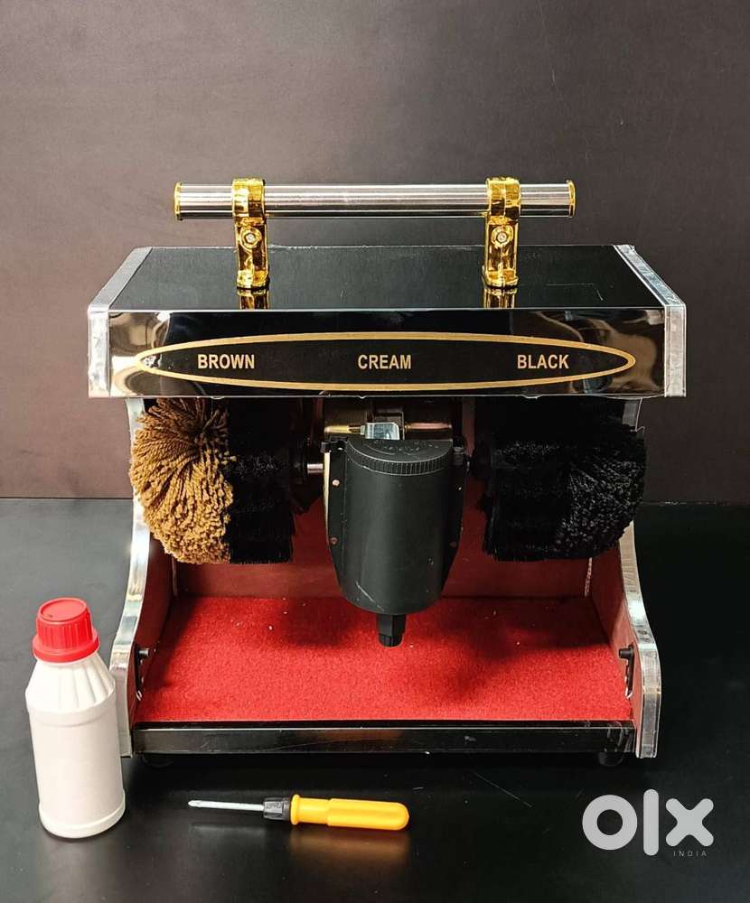 Electric Shoe Polish Machine with Shoe Cream Dispenser
