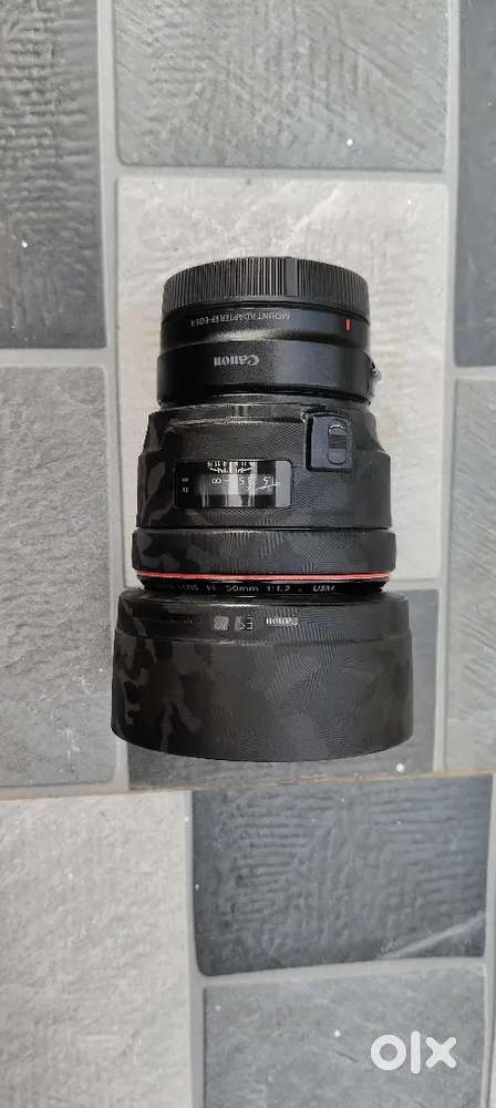 Canon EF 50mm 1.2 USM  with EF to RF Mount adapter
