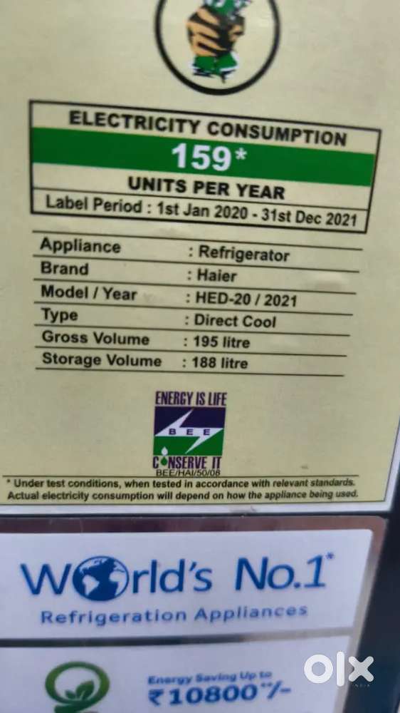 Second hand refrigerator in good working condition - Rs 4500