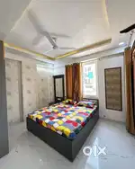Ac room with bed gzeer fan invator almirah car parking near market etc