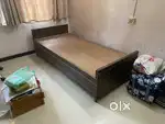 Sagvan wood box bed - single bed