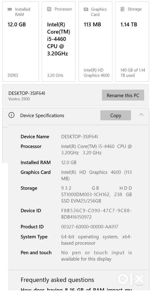 Desktop PC DELL