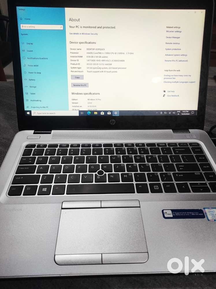 HP 840 laptop in good condition with i5 7th generation