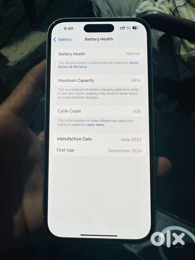 iPhone 15 with dot less condition