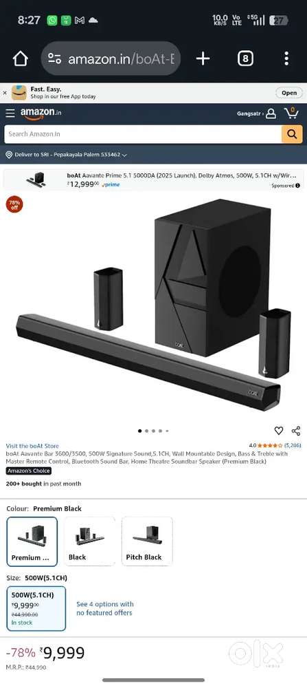 Boat bluetooth sound bar