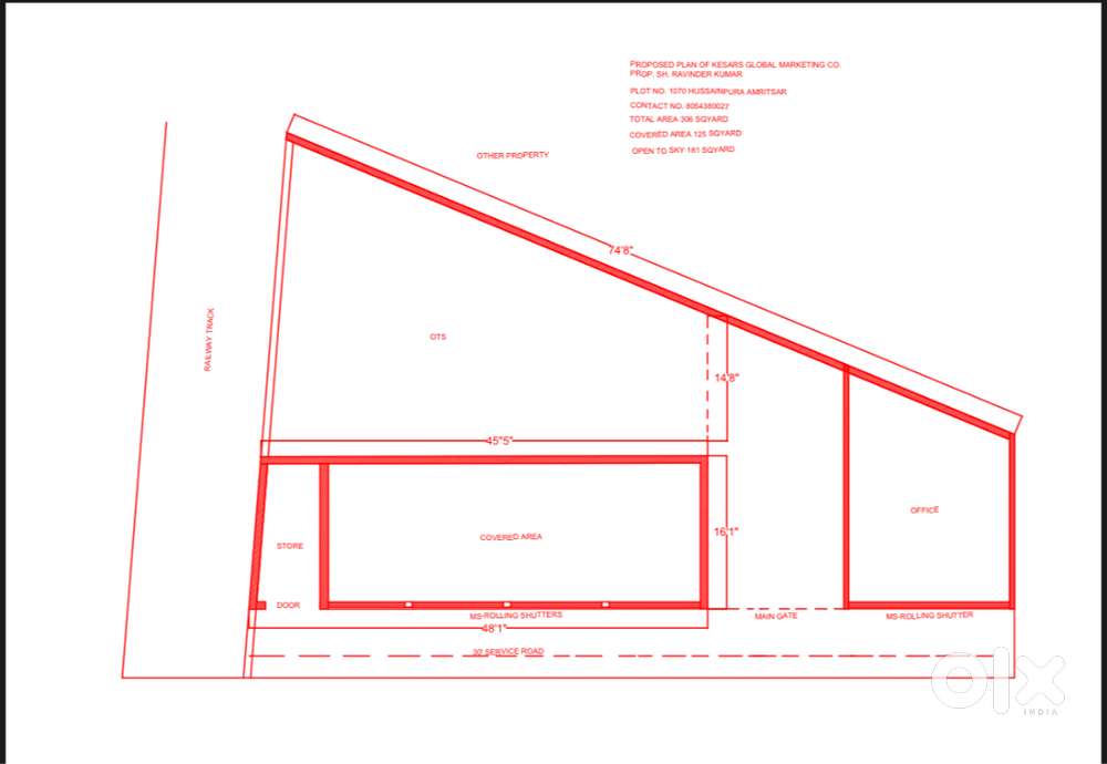 Commercial Plot for Urgent Sale – 1070 Hussainpura, Amritsar