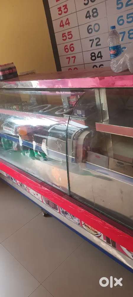 DISPLAY FRIDGE STEEL COUNTER WITH OVEN