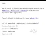 Opportunity for graduates who is looking to for a job