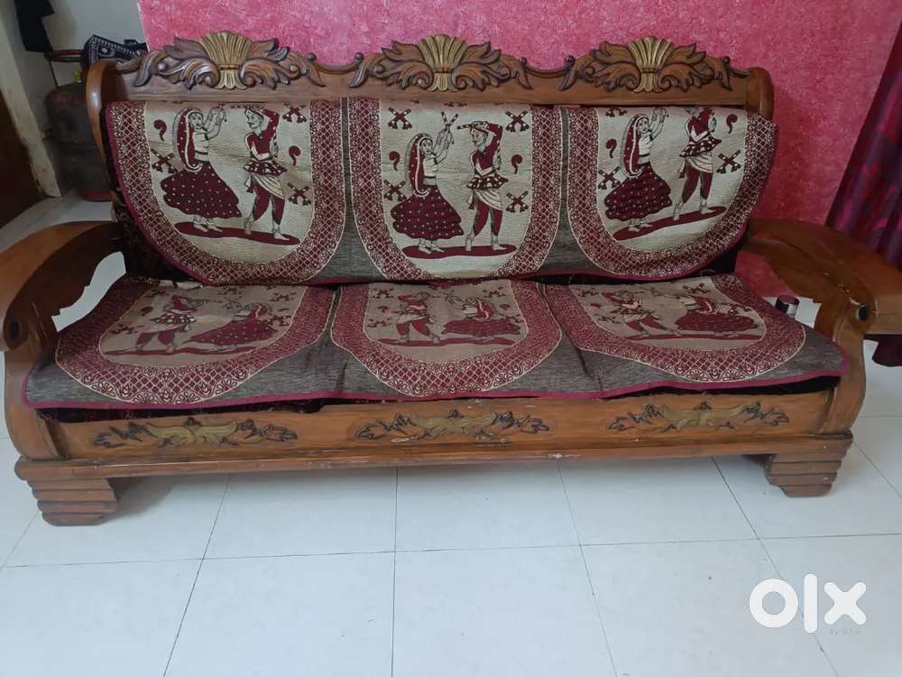 Sagwan wooden sofa