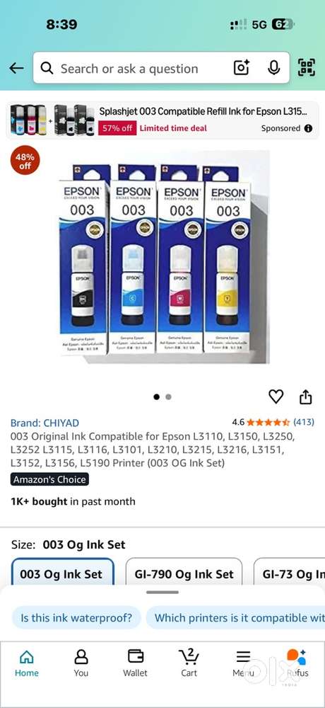 Espon ink multi color