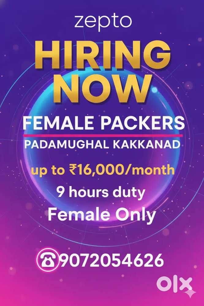 WANTED FEMALE AND MALE PICKER PACKER