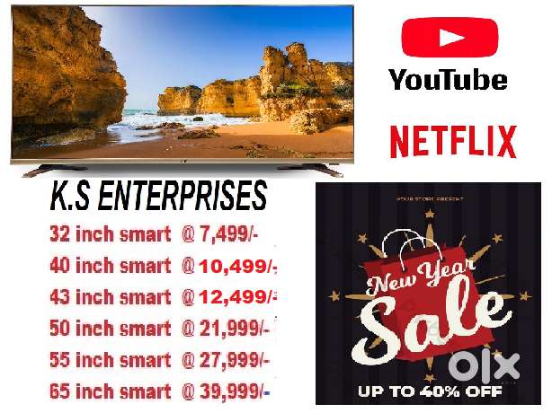 DHAMAKA SALE 43 INCHES  SMART, 4K UHD LED TV IN 12,499 ONLY.