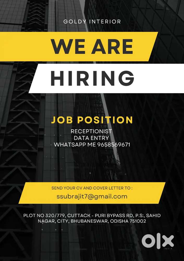 Receptionist girls only