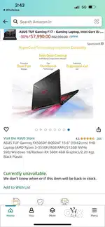 ASUS TUF GAMING 15.6 FHD Laptop BRAND NEW CONDITION
