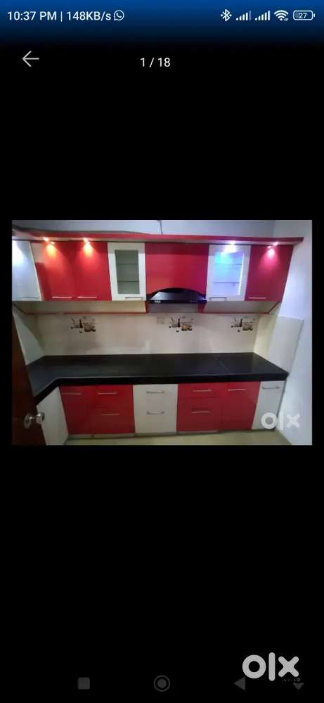2 bedrooms drowning modular kitchen