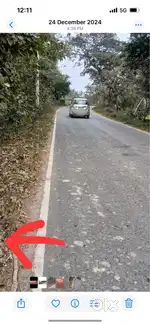 On road 1.5 bigha