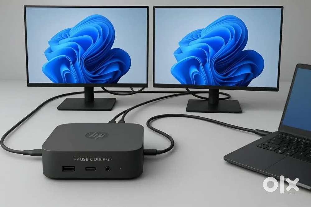 HP USB-C Dock G5,1 HDMI,2 DP,USB C,LAN ports.