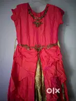 Pinky reddish worked gown - used