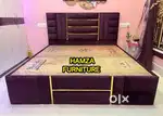 HAMZA FURNITURE New designer stylish look plywood king size bed 6by6