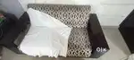 Good condition sofa computer table and 2 contar