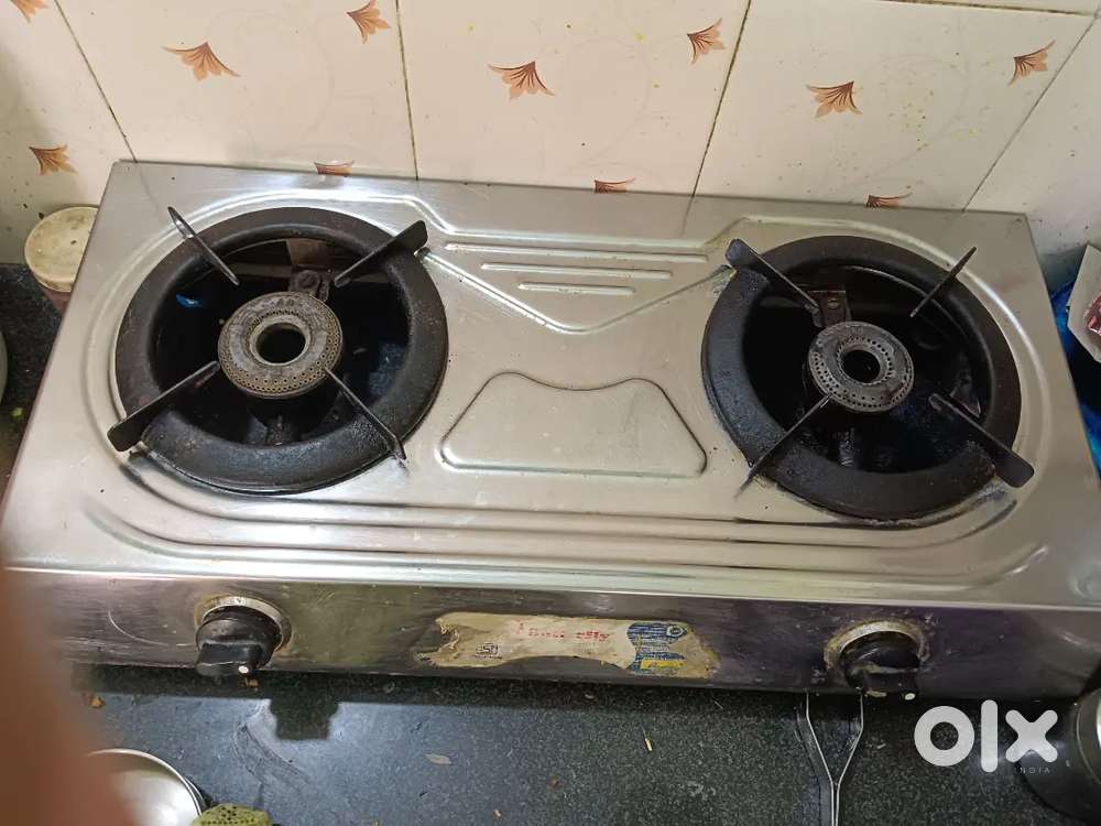 2 Bharat Gas Cylinder with 2 Burner Stove Chulha
