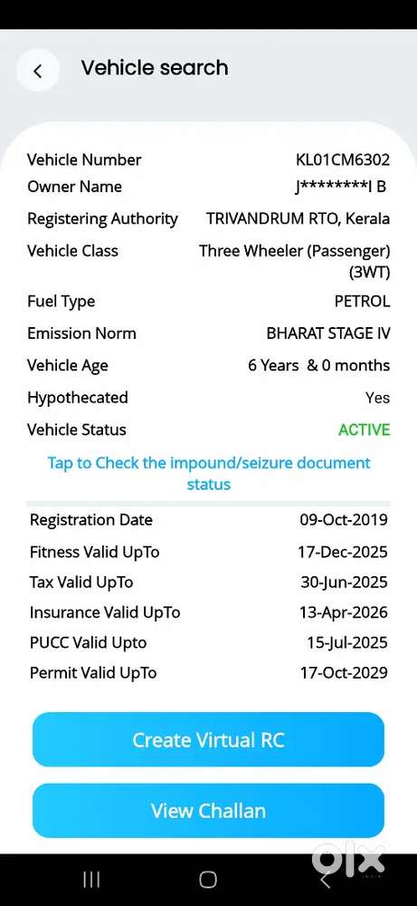 2019 October autorikshaw for sale