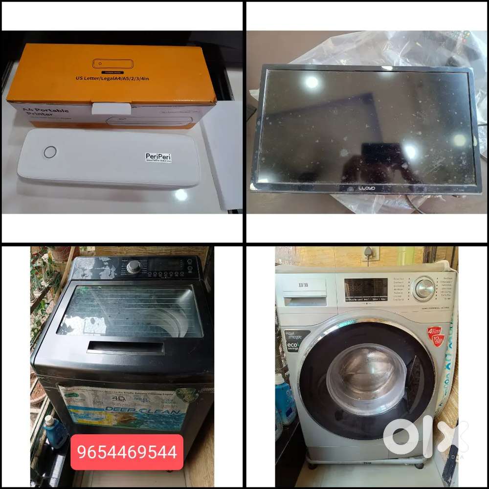 4pc product sale printer and lcd tv and 2pc washing machine sale