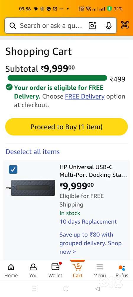 New HP Universal USB-C Multi-Port Docking Station. New one cost 10,000