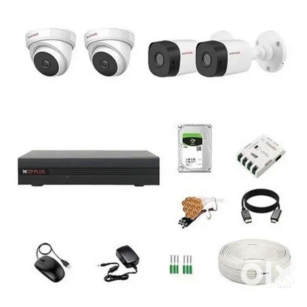 4ch cp plus  full kit indoor- outdoor  camera high clarity only  7999