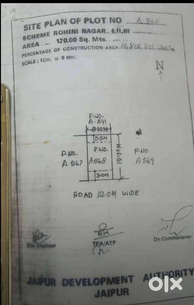 120 M plot available, Jda Scheme, Rohini Nagar -2, Phagi Road