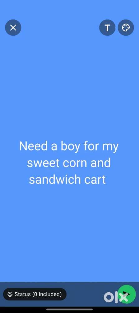Need a boy for sweet corn shop 5 pm to 10 pm 5 hours work only