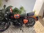 Single hand use Classic 350 orange amber with Disk brake
