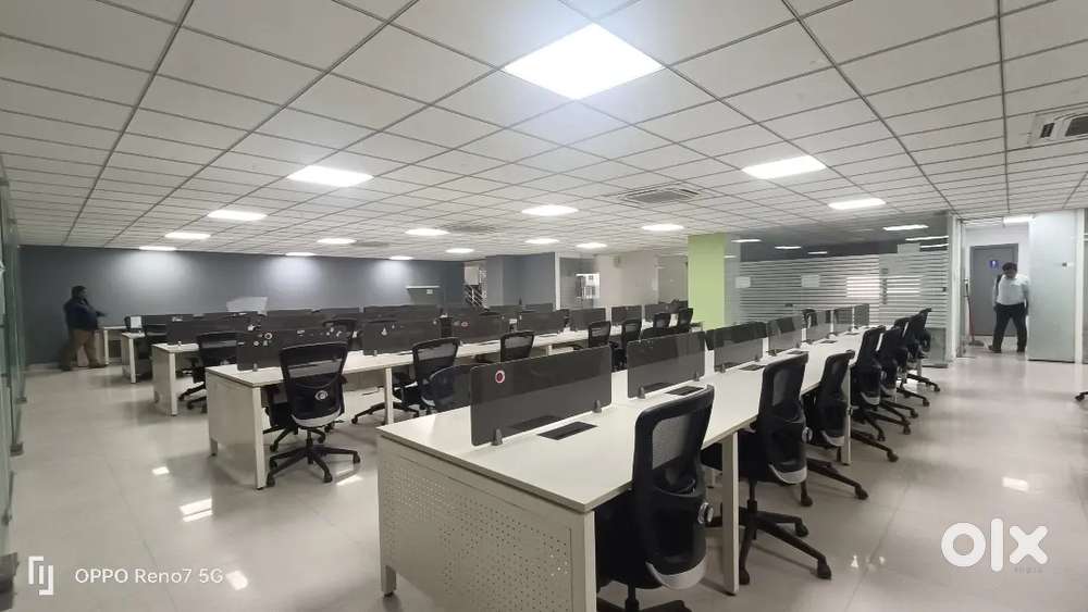 77 Workstations 5 Cabins 1 Conference plug and play office for Rent