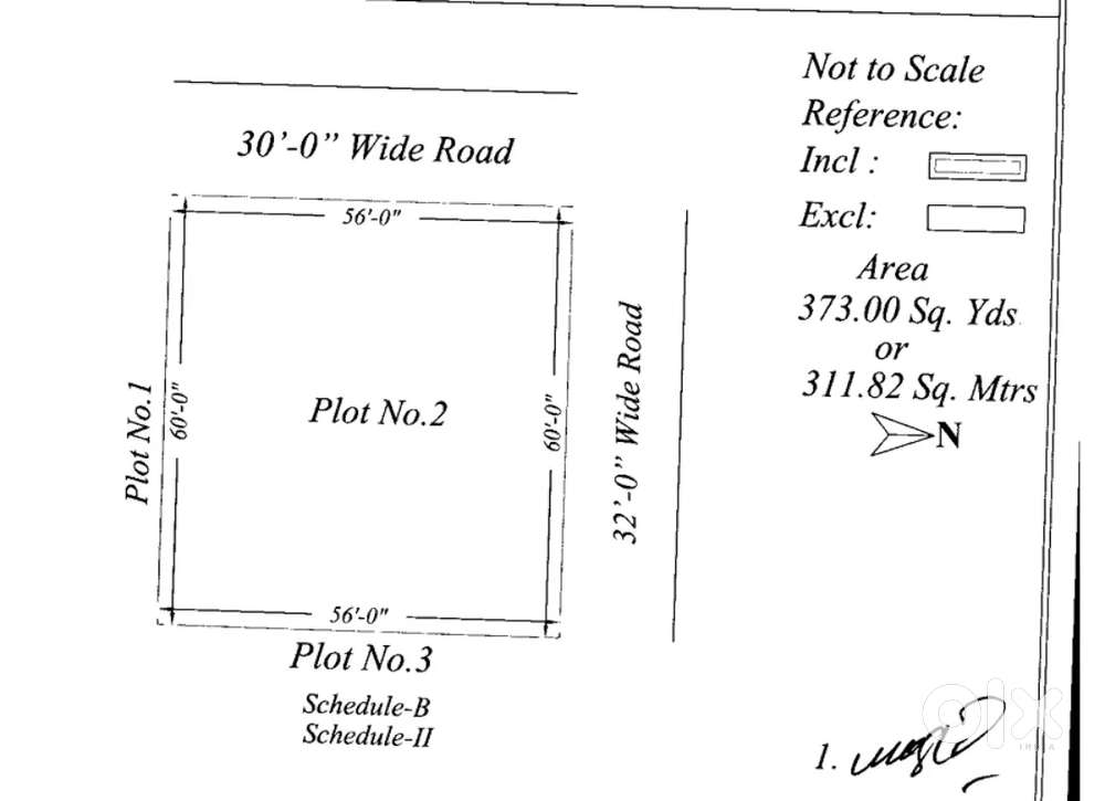 URGENT NORTH-WEST 373 Sq Yds  CORNER PLOT for Sale Kismathpur