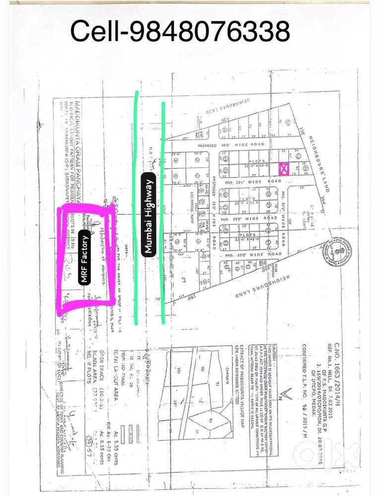 Plot for sale opposite to MRF factory maddikunta 25000/sqyd