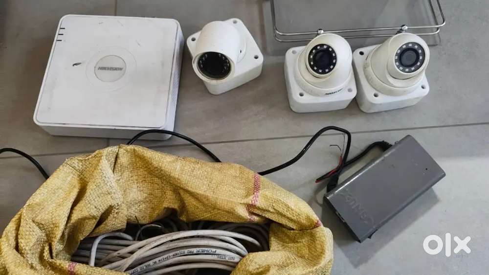 Night vision and HD hikvision CCTV camera with DVR and wriering