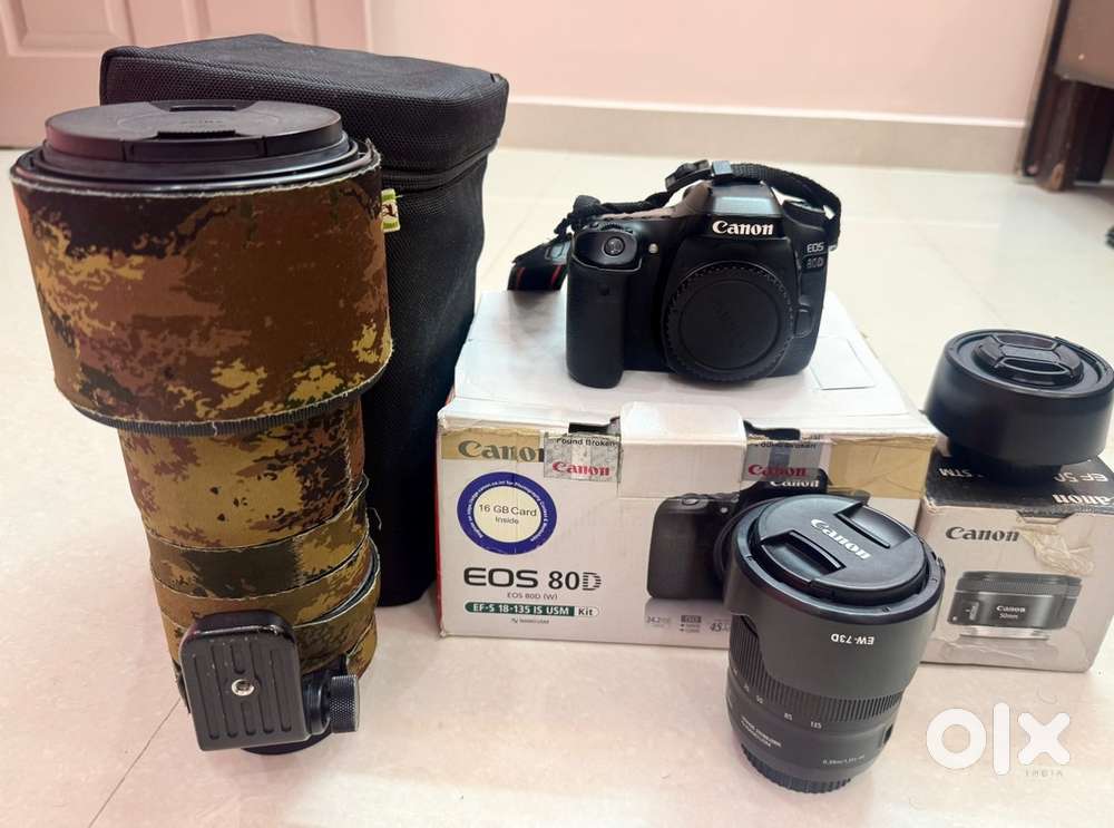 Canon 80D in excellent condition, with an additional lens.