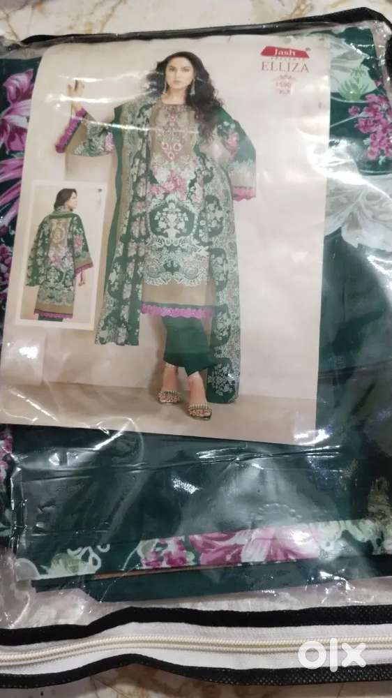 Pakistani printed dress material pure cotton