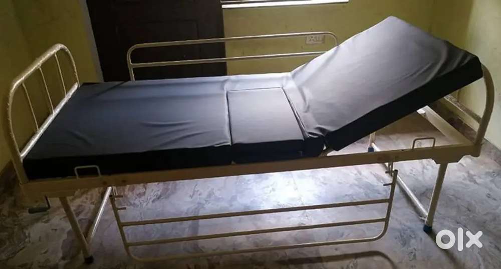 Hospital Bed with Matress and IV Stand